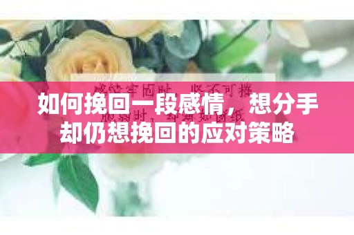 如何挽回一段感情，想分手却仍想挽回的应对策略