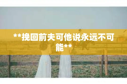 **挽回前夫可他说永远不可能**
