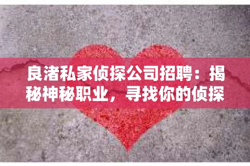 良渚私家侦探公司招聘：揭秘神秘职业，寻找你的侦探梦