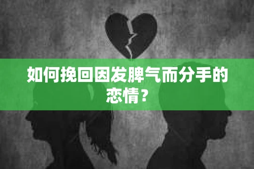 如何挽回因发脾气而分手的恋情？