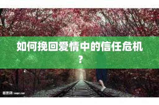 如何挽回爱情中的信任危机？