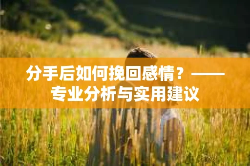 分手后如何挽回感情？——专业分析与实用建议