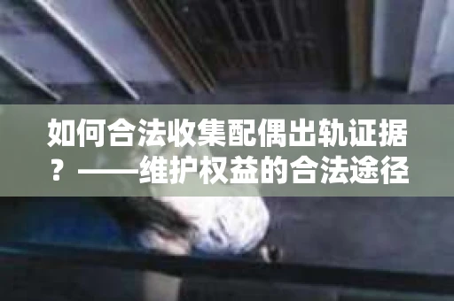 如何合法收集配偶出轨证据？——维护权益的合法途径
