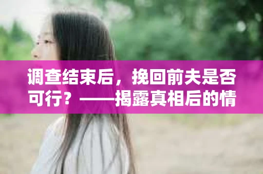 调查结束后，挽回前夫是否可行？——揭露真相后的情感疗愈与人生决策