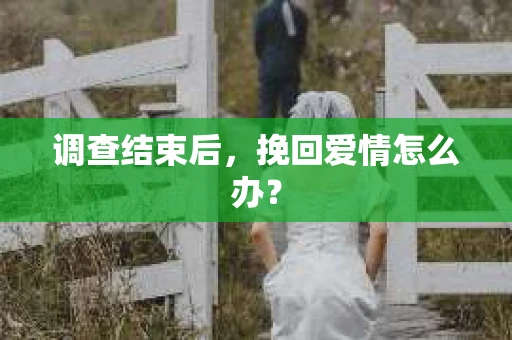 调查结束后，挽回爱情怎么办？